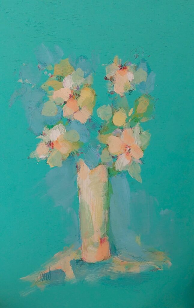 Flores on blue