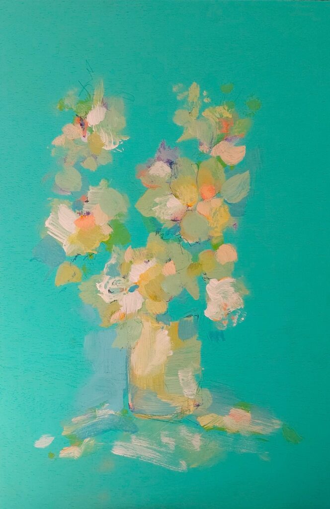 Flores on blue II